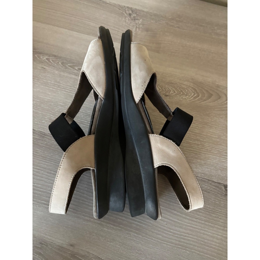 Mephisto Women's Approx 10.5/EU 42 Tan Suede Elastic Strap Comfort Wedge Sandals - Picture 6 of 10